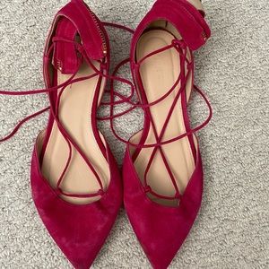 J Crew lace up flats